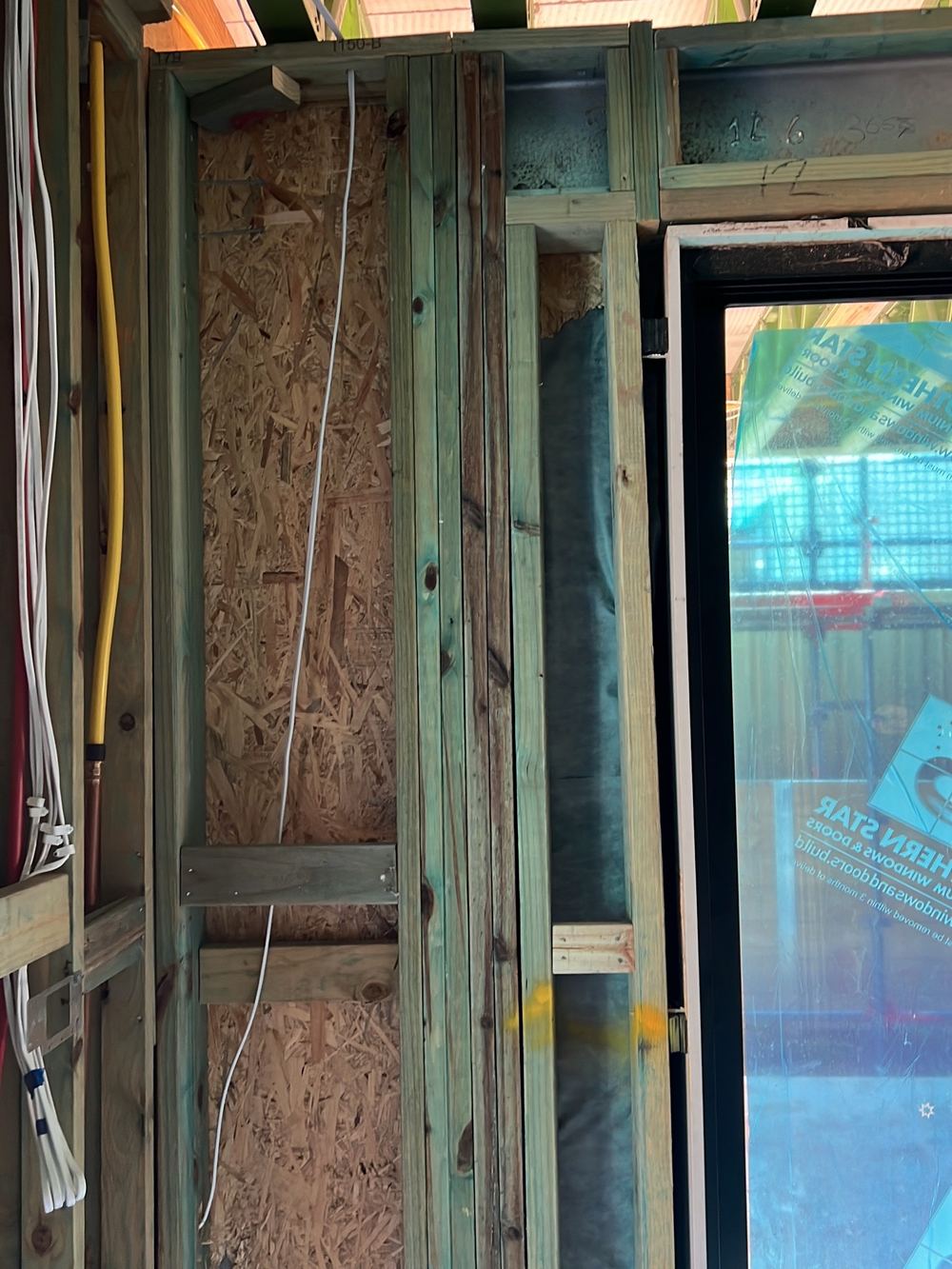 Structural bracing cut through, weakening the frame against wind loads, found during a lock-up inspection in Castle Hill