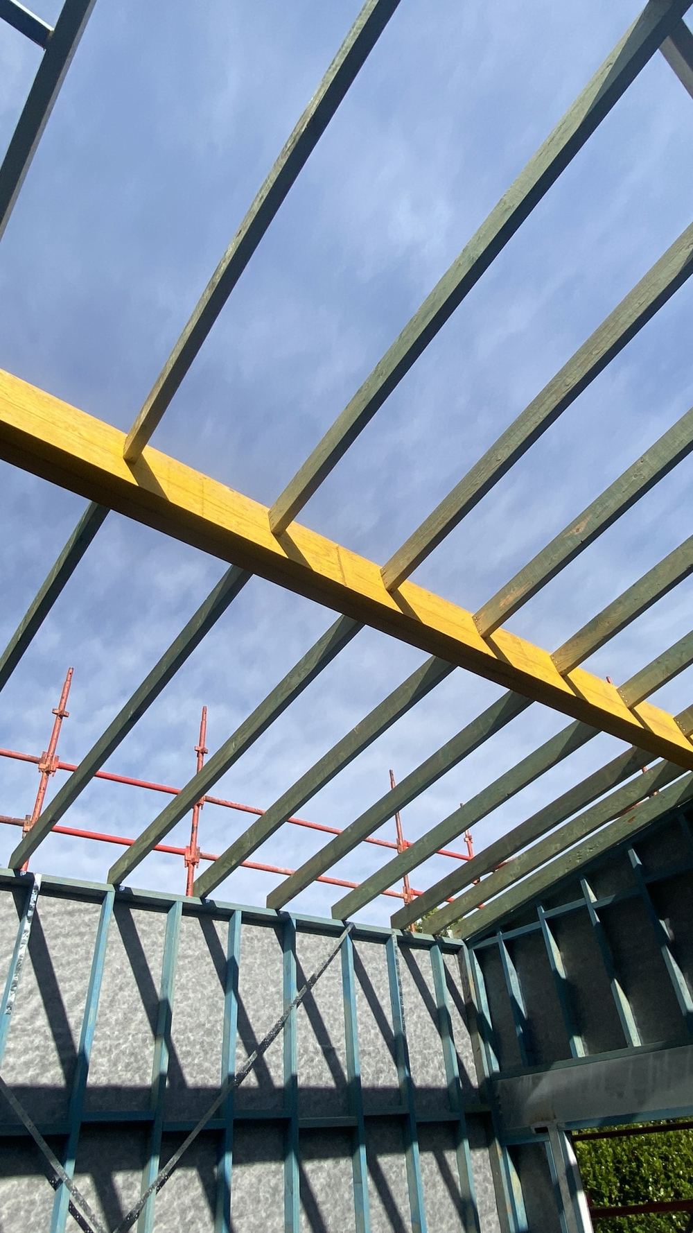 Laminated beam nailed from one face only instead of alternating sides, found during a frame inspection in Castle Hill