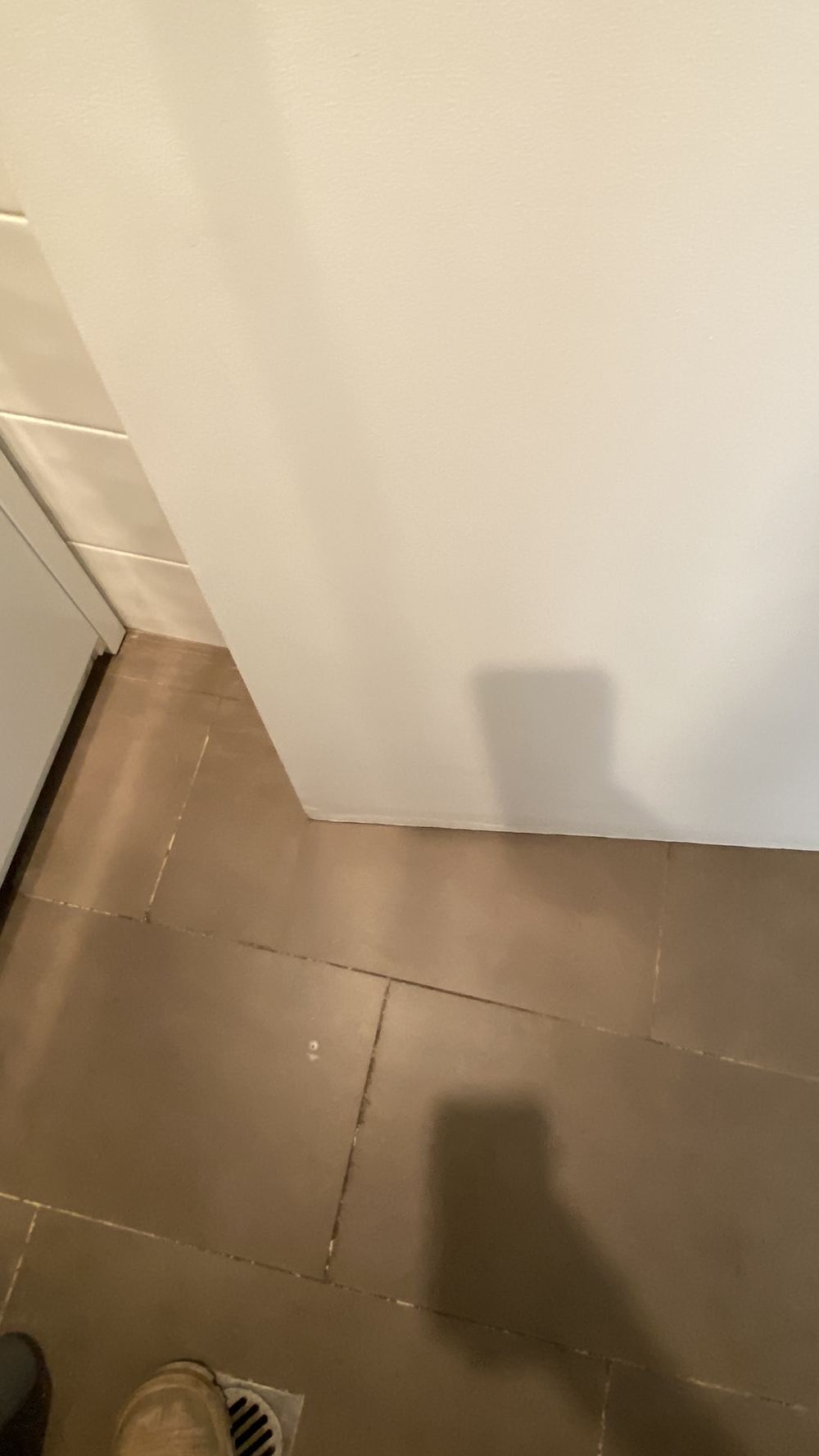 Laundry door base swollen and softened by moisture, found during a pre-purchase building and pest inspection in Castle Hill