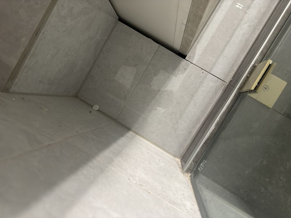 Open gap between vanity and tiles, needing a flexible sealant, Castle Hill
